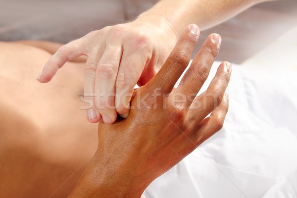 digital pressure hands reflexology massage tuina therapy Stock photo © lunamarina