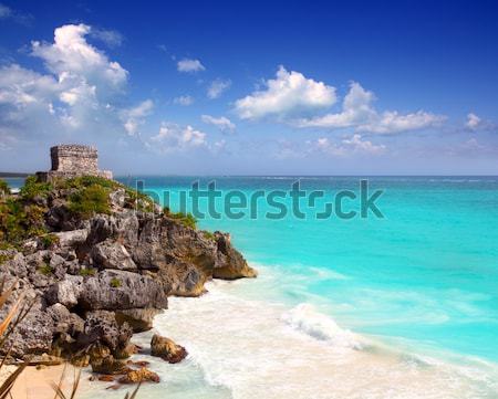 Stockfoto: Oude · ruines · caribbean · turkoois · zee · direct