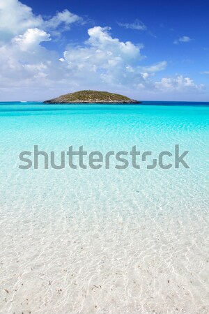 Formentera beach illetas white sand turquoise water Stock photo © lunamarina