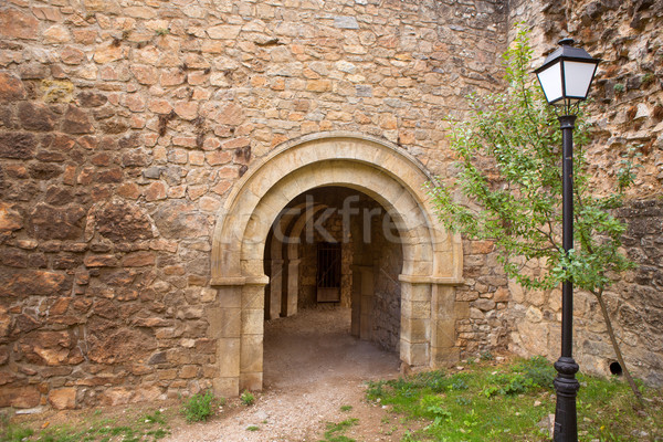 Canete Cuenca puerta San Bartolome stone fort Spain Stock photo © lunamarina