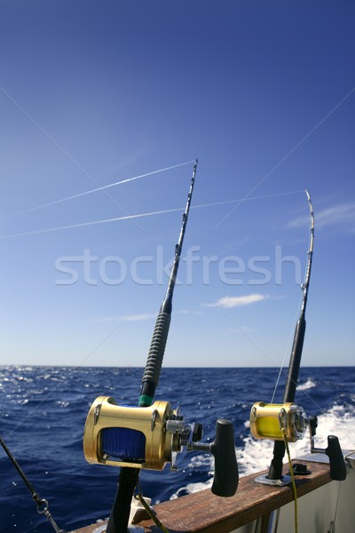 Barco grande juego pesca de agua salada Foto stock © lunamarina