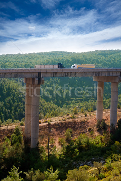 viaducto de Bunol in Autovia A-3 road Valencia Stock photo © lunamarina