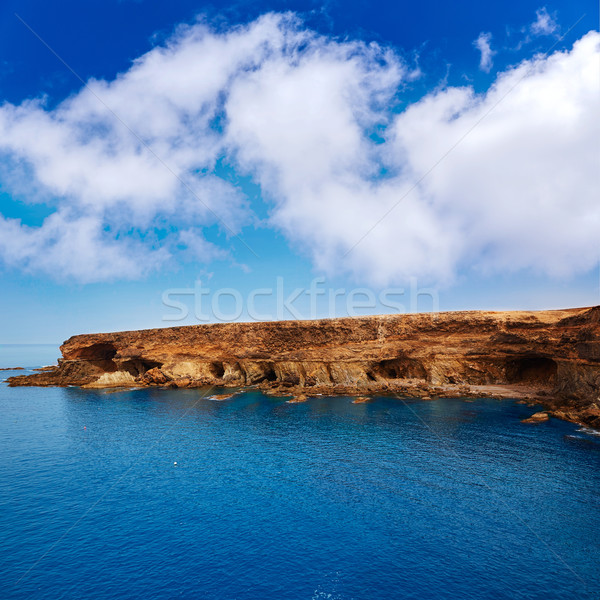 Tengerpart Kanári-szigetek Spanyolország égbolt tájkép háttér Stock fotó © lunamarina
