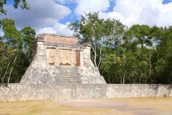 Foto d'archivio: Chichen · Itza · palla · giudice · Messico · muro · sfondo