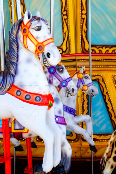 Konie wesoły zabawy zabawki dziecko retro Zdjęcia stock © lunamarina