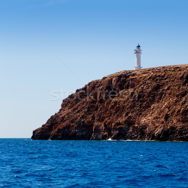 Formentera Barbaria cape Lighthouse view from sea Stock photo © lunamarina
