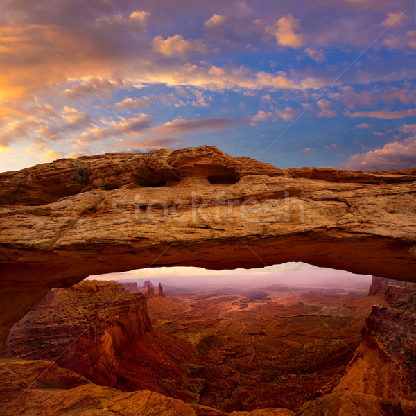 Mesa Arch in Canyonlands National Park Utah USA Stock photo © lunamarina