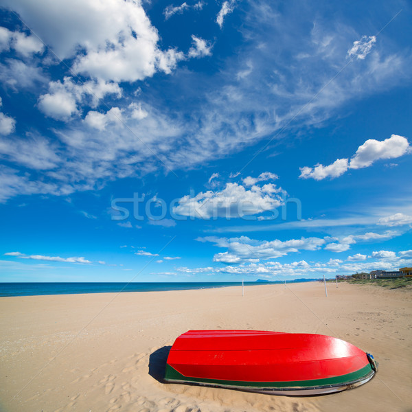 Mediterranean sand beach in Valencian community Spain Stock photo © lunamarina
