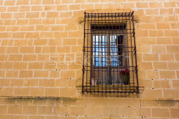 Javea Sant Bertomeu church window in Alicante Stock photo © lunamarina
