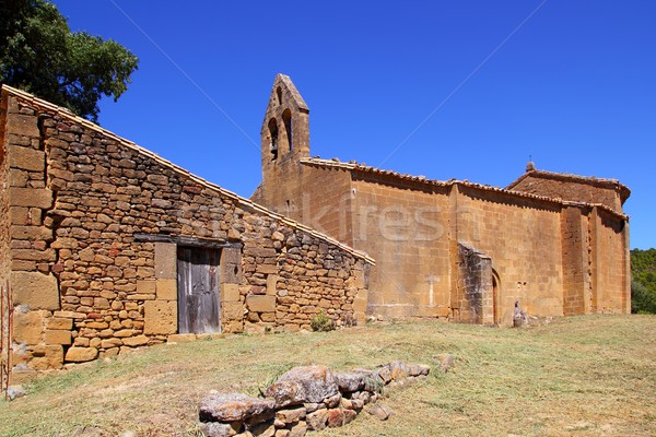 Santa Maria del Concilio romanesque church in Aragon Stock photo © lunamarina