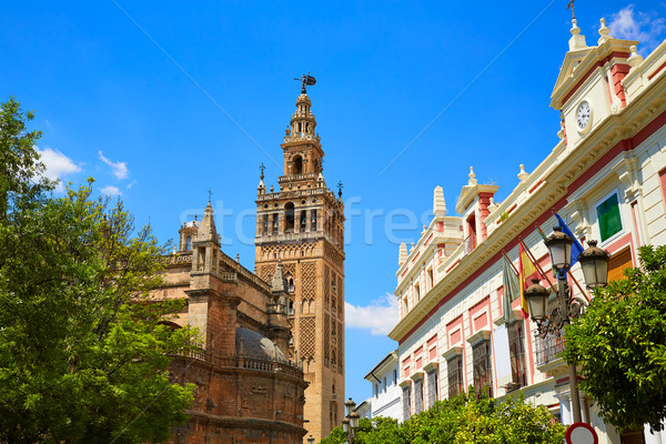 Seville cathedral Giralda tower of Sevilla Stock photo © lunamarina