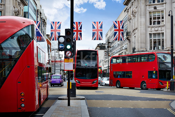 Londres ônibus oxford rua westminster edifício Foto stock © lunamarina