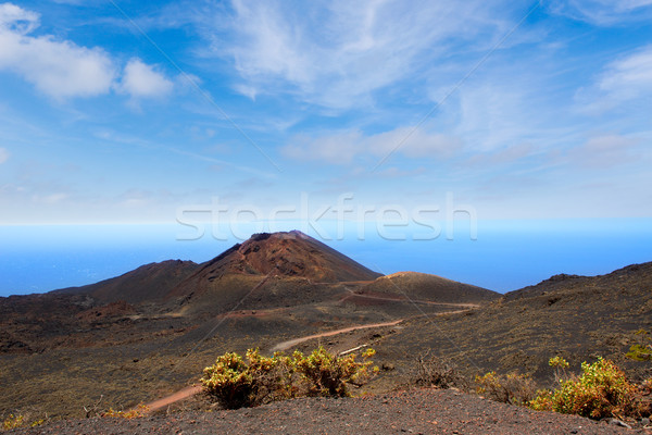 Stockfoto: Vulkaan · la · kanarie · eiland · hemel · landschap