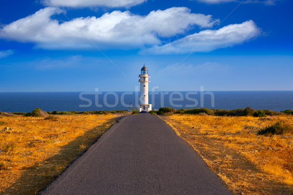 Barbaria cape Lighthouse in Formentera Balearic islands Stock photo © lunamarina