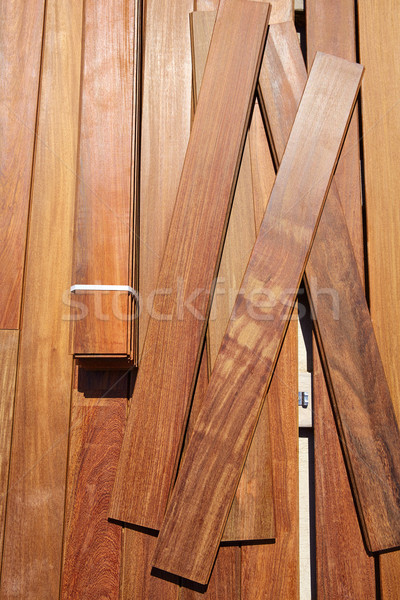 デッキ 木材 インストール テクスチャ ホーム レトロな ストックフォト © lunamarina