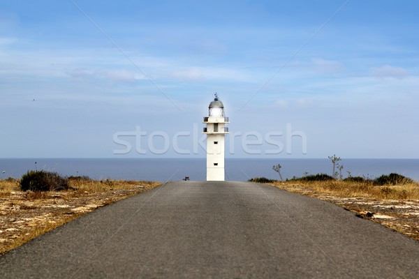 Barbaria lighthouse Formentera from road Stock photo © lunamarina