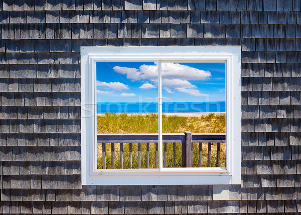 Cape cod finestra Massachusetts USA spiaggia acqua Foto d'archivio © lunamarina