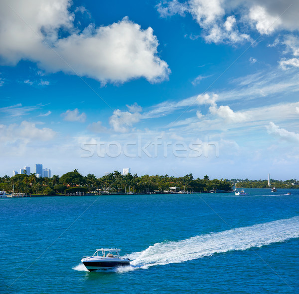 Miami tengerpart Florida USA víz város Stock fotó © lunamarina
