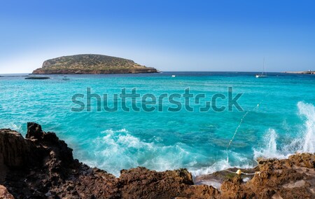 escalo es calo Formentera north rocky coast aqua Stock photo © lunamarina