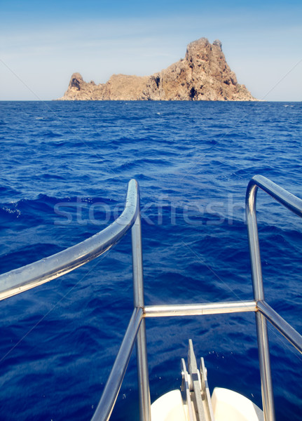 boat bow in Es Vedra of Ibiza island Stock photo © lunamarina