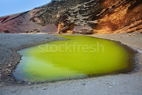 Verde apă vulcanic insulele canare cer natură Imagine de stoc © lunamarina