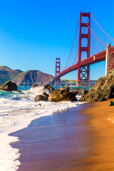 San Francisco Golden Gate Bridge strand Californië USA hemel Stockfoto © lunamarina