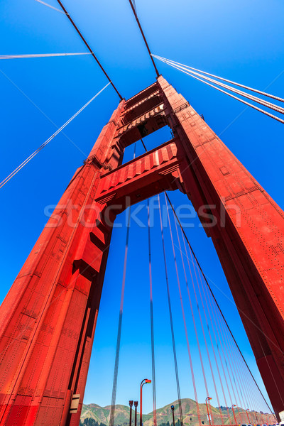 Foto stock: Golden · Gate · Bridge · detalhes · San · Francisco · Califórnia · EUA · céu