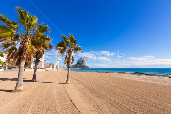 Calpe playa Arenal Bol beach near Penon Ifach Alicante Stock photo © lunamarina