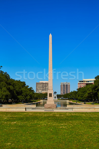 Houston Hermann park Pioneer memorial obelisk Stock photo © lunamarina