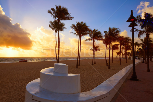 Fort lauderdale spiaggia sunrise Florida mattina USA Foto d'archivio © lunamarina