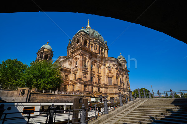 Berlin Kathedrale Deutschland Fluss Himmel Gebäude Stock foto © lunamarina