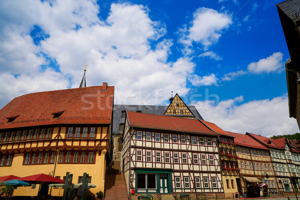 Stolberg facades in Harz mountains Germany Stock photo © lunamarina