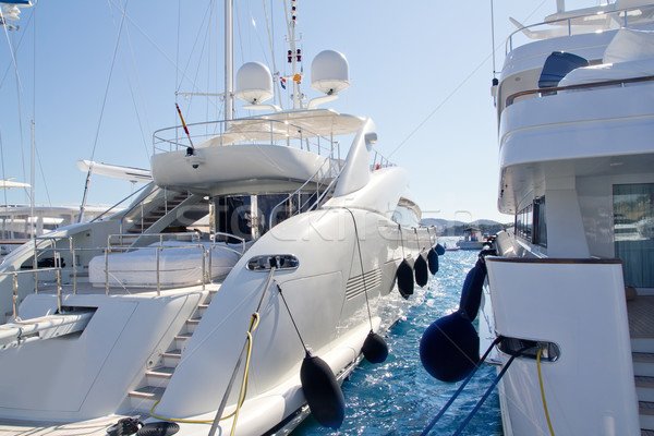 Calvia Puerto Portals Nous luxury yachts in Majorca Stock photo © lunamarina