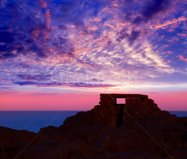 Ciutadella Menorca at Punta Nati sunset in Balearic Stock photo © lunamarina