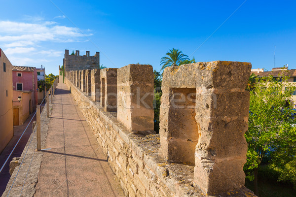 Alcudia Old Town fortress wall in Majorca Mallorca Stock photo © lunamarina