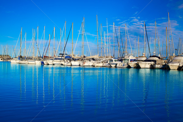 Jachthaven haven Spanje boten zonnige Blauw Stockfoto © lunamarina