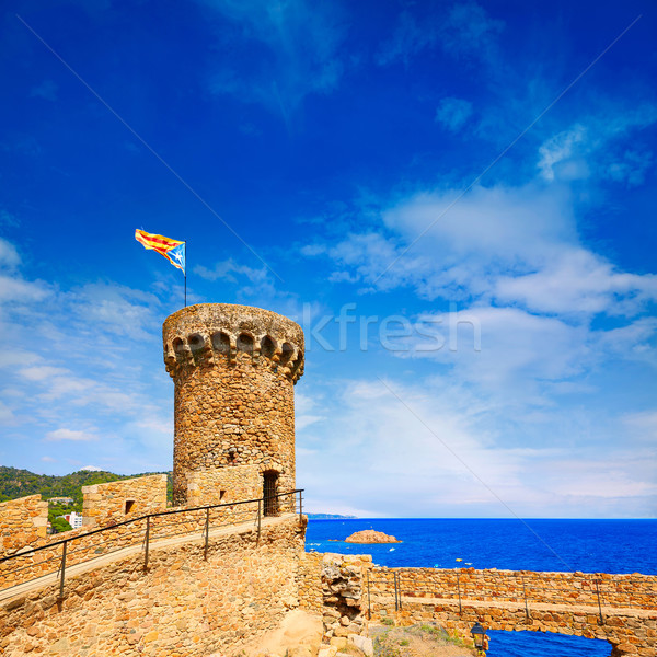 Tossa de Mar castle in Costa Brava of Catalonia Stock photo © lunamarina