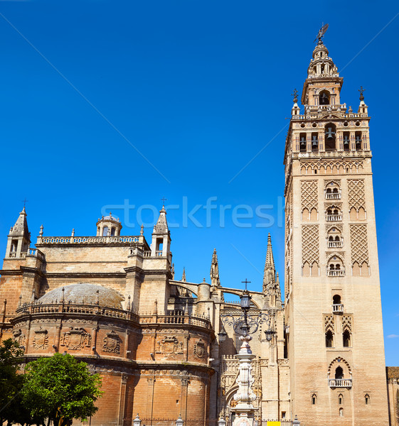 Catedrală turn Spania constructii oraş arhitectură Imagine de stoc © lunamarina
