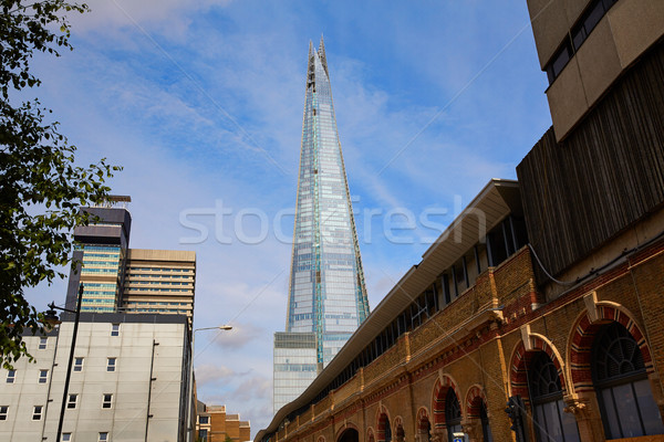 London shard view from old brick buildings Stock photo © lunamarina