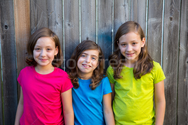 Stockfoto: Zus · vrienden · kid · meisjes · portret · glimlachend