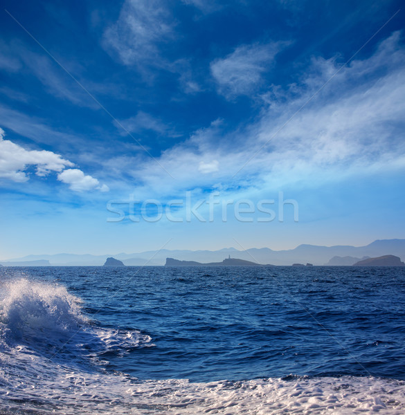 Ibiza Islas bledas Beldes islands with lighthouse Stock photo © lunamarina