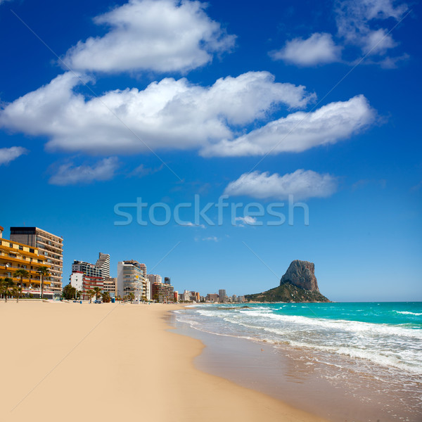 Calpe Alicante Arenal Bol beach with Penon de Ifach Stock photo © lunamarina