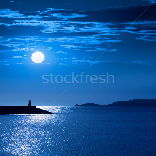 Foto stock: Amanecer · mediterráneo · azul · playa · agua · paisaje