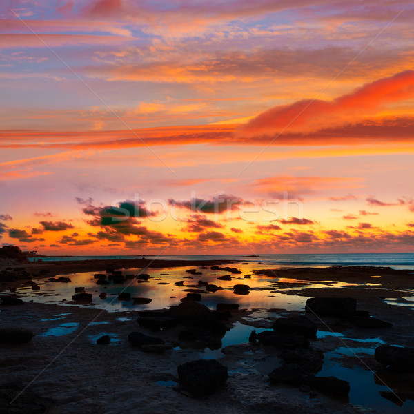 Majorca Sunset in Es Trenc beach in Campos Stock photo © lunamarina