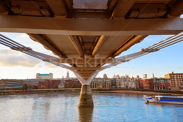 London Millennium bridge skyline UK Stock photo © lunamarina