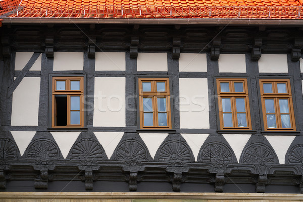 Wernigerode facades in Harz Germany Saxony Stock photo © lunamarina