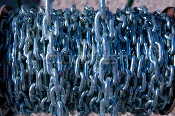 Cadeia ferragens padrão galvanizado aço Foto stock © lunamarina