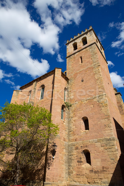Mora de Rubielos in Teruel Aragon stonewall village Stock photo © lunamarina