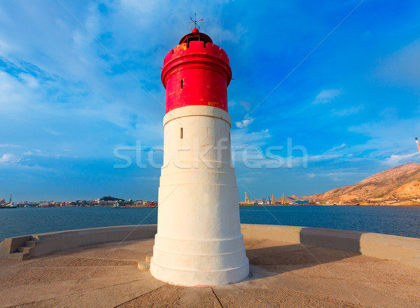 Beacon Cartagena lighthouse in Spain Stock photo © lunamarina