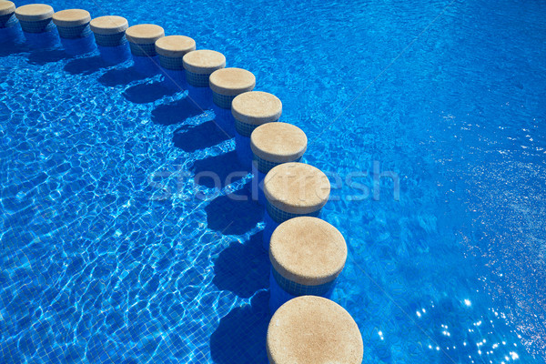Foto stock: Azul · cuadros · piscina · agua · textura · resumen